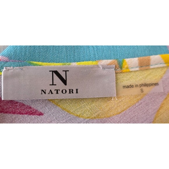 NWT Natori Womens Midi Dress Gauze V-Neck Pockets Tropical Resort Vaca Size S - Picture 7 of 13